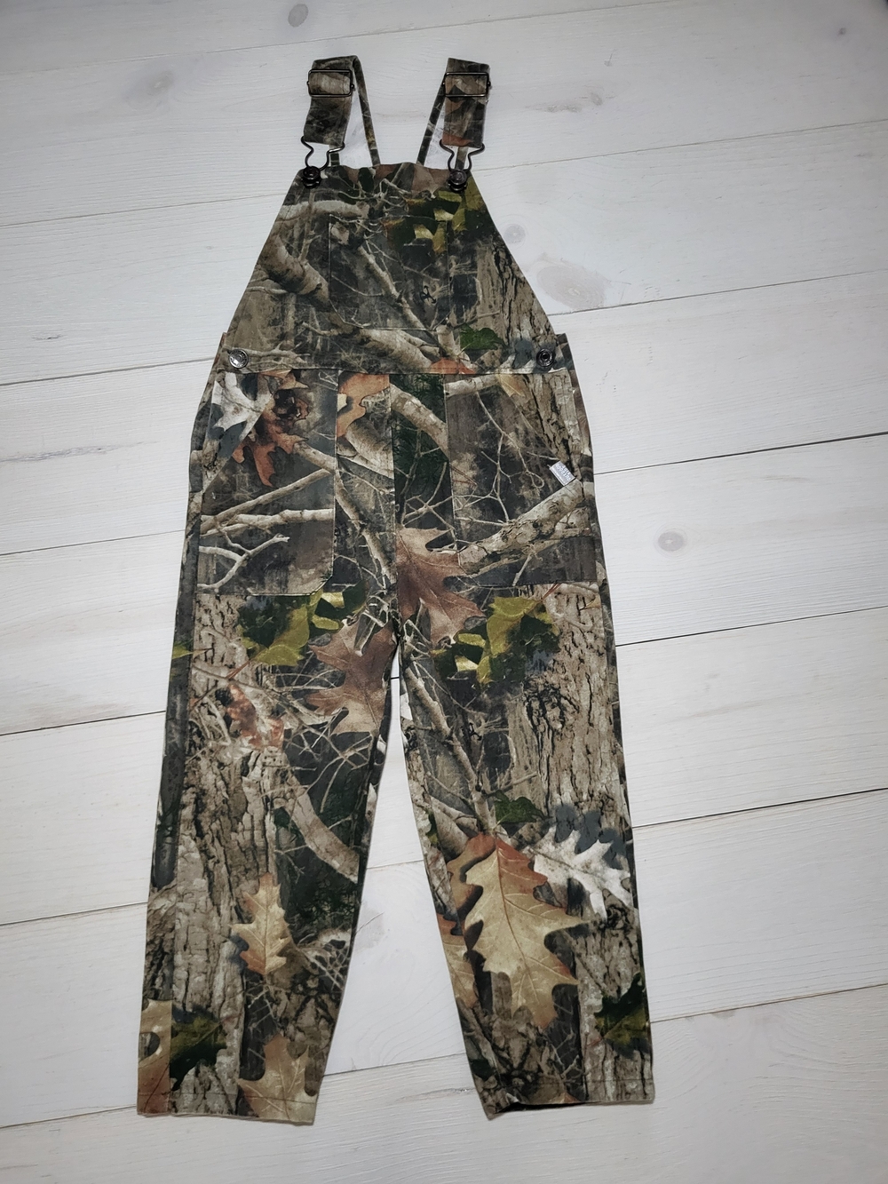 Bass Pro Outdoor Kids Camo Overalls Cotton Fall Gorpcore.